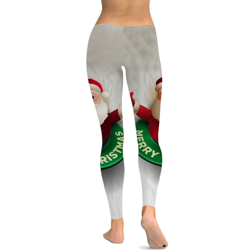 SZ60236 Womens Santa Claus 3D printed leggings